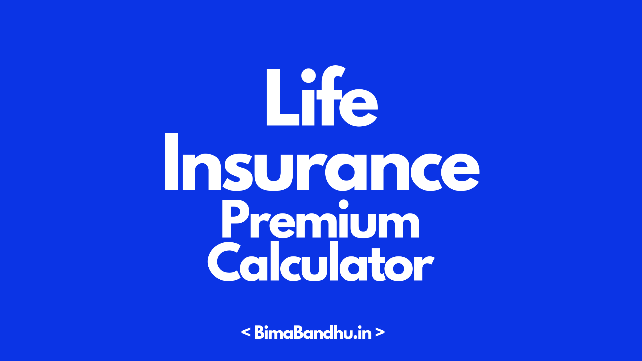 Life Insurance Premium Calculator 